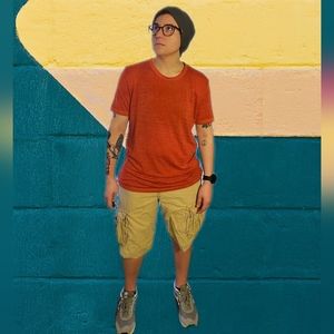 Y2K American Eagle Longboard Khaki Cargo Shorts Circa 2013 (660008)